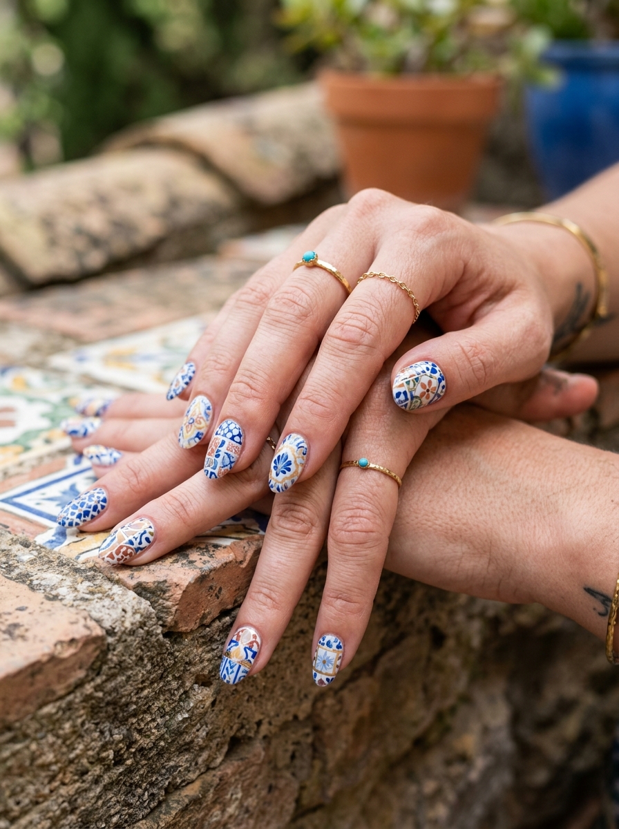 Barcelona Mosaic Nails